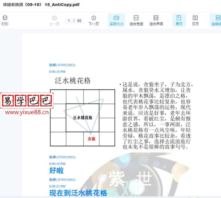 依婷2019年紫薇斗数课程39册讲义-优选易学