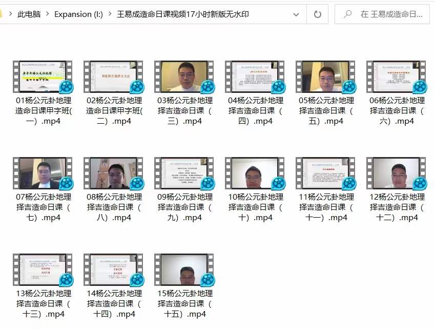 王易成 杨公造命日课视频17小时新版 百度网盘下载-优选易学