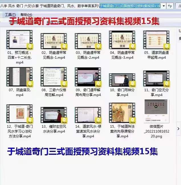 于城道奇门三式面授预习资料15集-优选易学