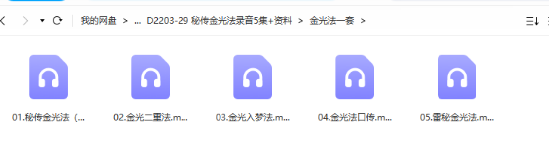 秘传金光法录音5集 资料 夸克网盘下载-优选易学