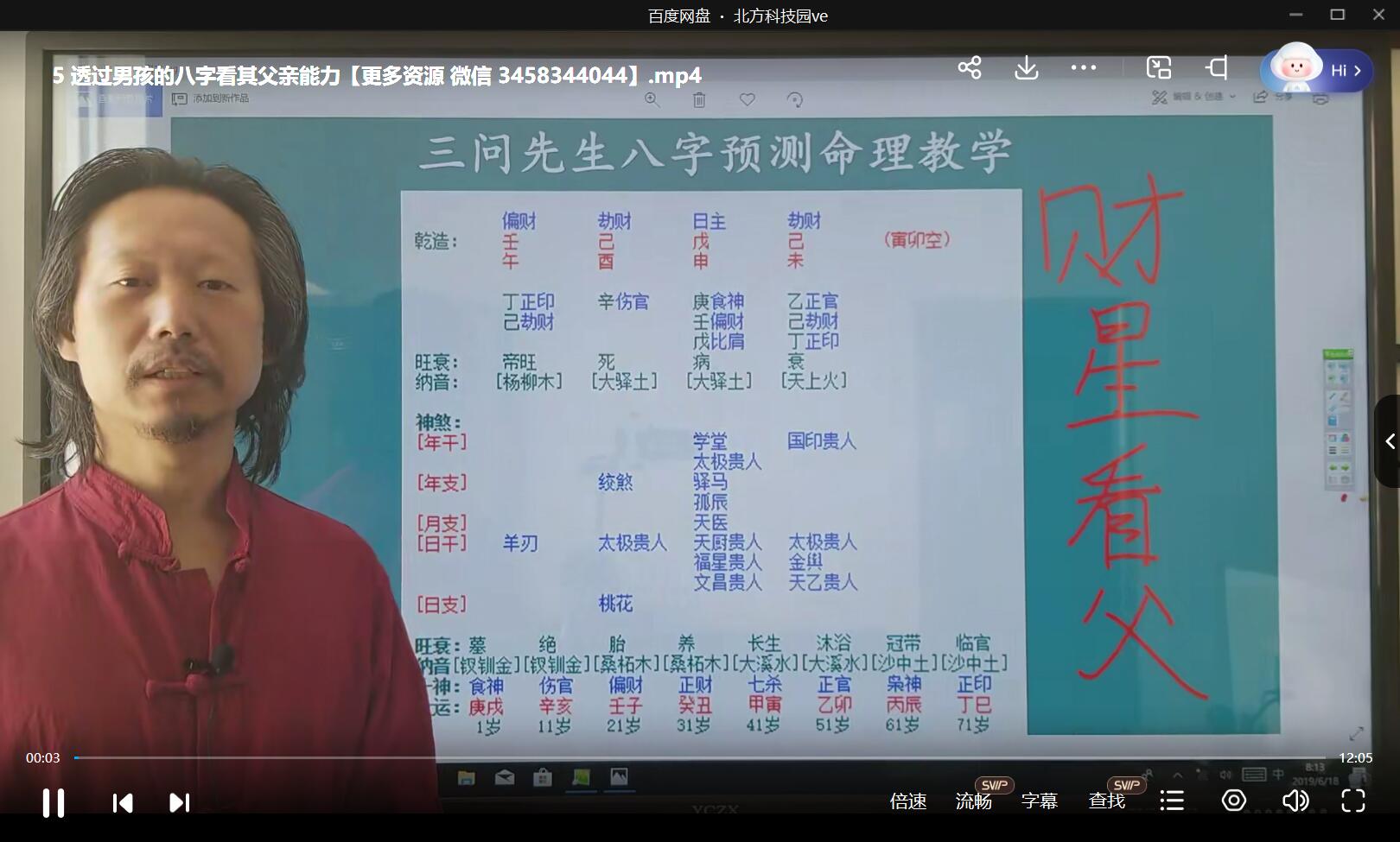 三问先生 10堂八字实例讲解视频(10集)-优选易学
